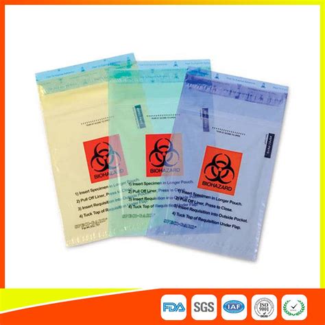 Ziplock Specimen Transport Bags For Transporting Lab Specimens Ldpe Plastic