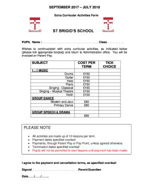 Curricular Application Form Fill Online Printable Fillable Blank