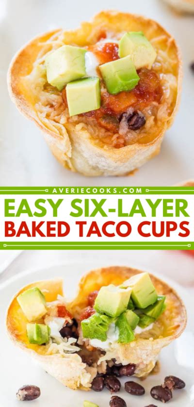 Mini Taco Cups Recipe Averie Cooks