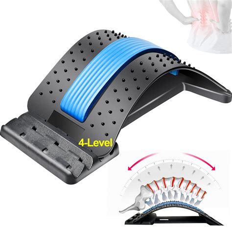 Adjustable Back Stretcher And Lumbar Support 4 Levels For Pain Relief