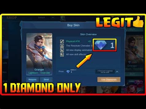 HOW TO BUY LIGHTBORN FOR 1 DIAMOND ONLY ANY SKIN MOBILE LEGENDS YouTube