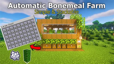 Minecraft Best Automatic Bonemeal Farm 120 Survival Bedrock