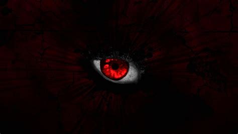 Download Red Eye Of Black Devil Hd Wallpaper | Wallpapers.com