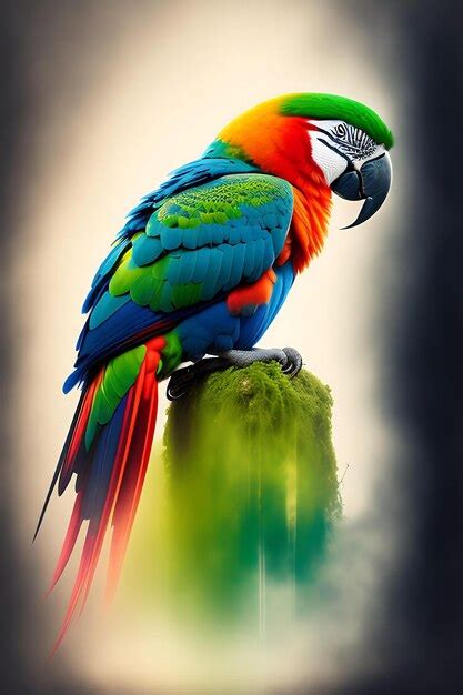 Premium Ai Image Macaw Ara Parrot Isolated On White Background