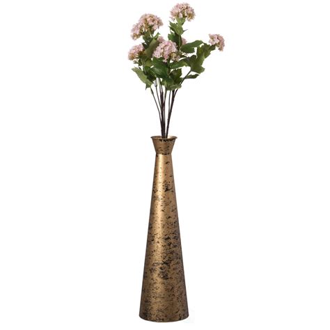 Uniquewise Brush Painted Vase Unique Straight Design Metal Decorative