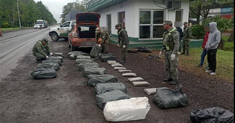 Gendarmería incautó 210 kilos de marihuana y detuvo a tres personas