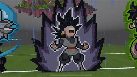 Auragoku Black Pixel Art Tutorial Minecraft Youtube