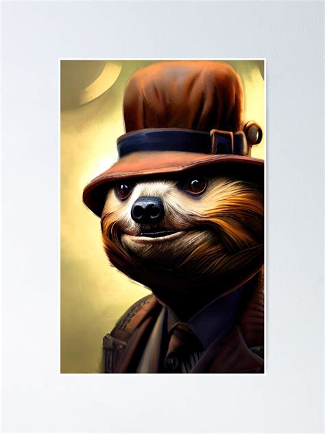 "Gangster sloth " Poster for Sale by SimonSaysStuff | Redbubble