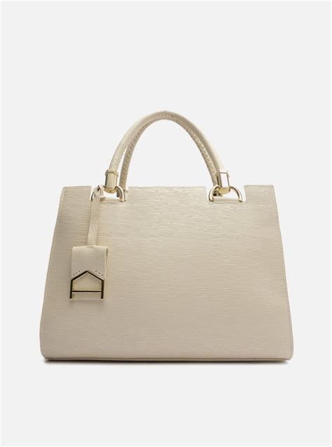 Bolsa Tote Off White Couro Abraccio Grande Arezzo