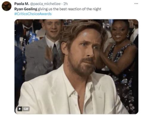 Critics Choice Awards 2024 Ryan Gosling Becomes ‘instant Meme For Im