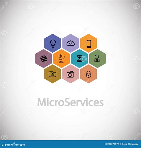 Microservices Concept and Symbol Stock Vector - Illustration of native ...