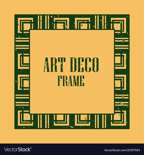 Art deco vintage frame Royalty Free Vector Image