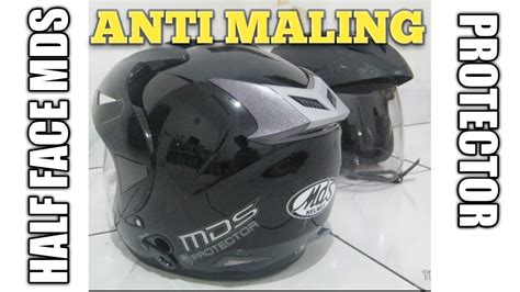 Mds Protector Helm Half Face Murah Anti Maling Short Review Youtube