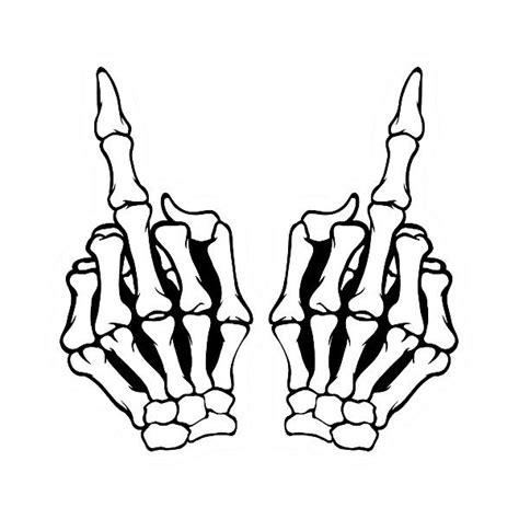 Bones Middle Finger Tattoos How To Draw Fingers Skeleton