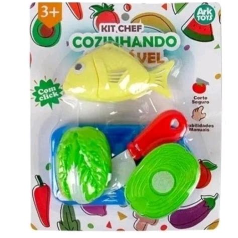 Kit Comidinha Crec Brinquedo Cozinhando Legumes Frutas Sortidas