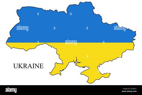 Ukraine Map Vector Illustration Global Economy Famous Country