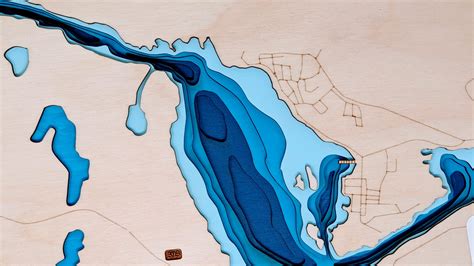 Snow Lake Manitoba Bathymetric Lake Map Erlenmeyer Designs Science Design