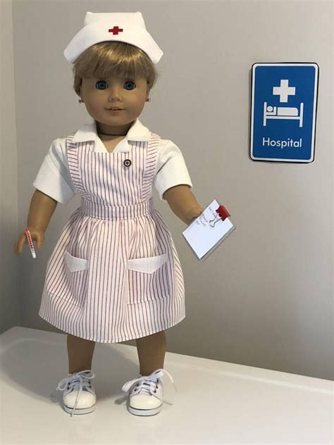 1970 S Nurses Outfit And Nurses Hat Fits American Girl Dolls American Girl Clothes Doll