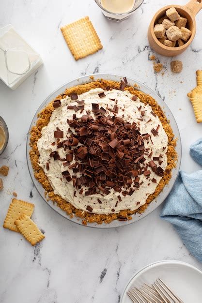 Une Tarte à La Ricotta Et Au Chocolat Au Cannoli Photo Premium