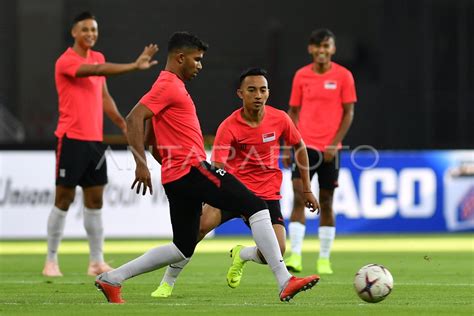 Latihan Timnas Singapura Antara Foto