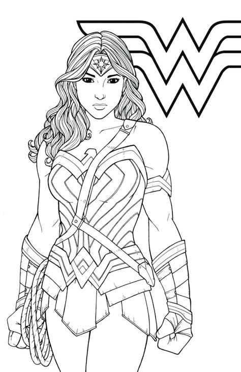 Wonder Woman Coloring Pages Free at GetColorings.com | Free printable ...