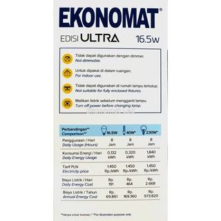 Jual Ekonomat ULTRA 2310 Lm 16 5W Warna Matahari LED 5000K Lampu 16