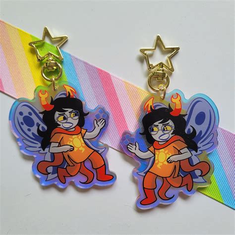 Homestuck Trolls Rainbow Keychains Coolbloods Etsy