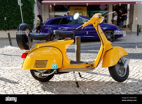 Yellow Vespa