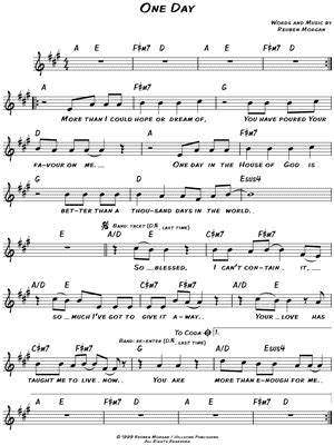 "One Day" Sheet Music - 2 Arrangements Available Instantly - Musicnotes