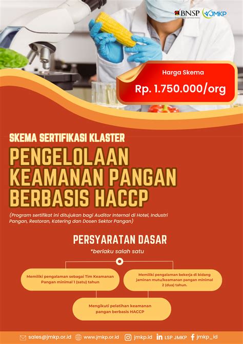 Sertifikasi Kompetensi Pengelolaan Keamanan Pangan Berbasis Haccp Hac