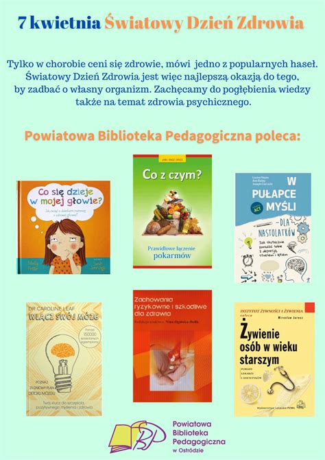 Kwietnia Wiatowy Dzie Zdrowia Zesp Plac Wek Pedagogicznych W