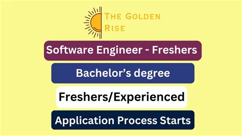 The Golden Rise Hiring Freshers For Software Engineer Apply Now