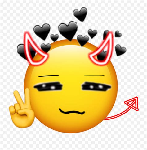 Devil Demon Emoji Emojiedit Peace Smileydemon Emoji Free