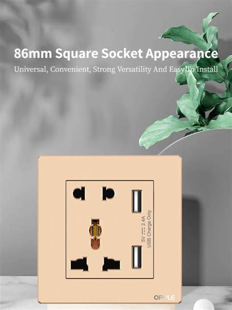 Opple Universal Safe Socket Switch 1 2 3 Gang Key Fluorescent Wall Usb Switches Electricity