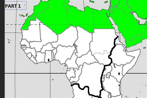 Africa Map Test Part 1 Diagram Quizlet