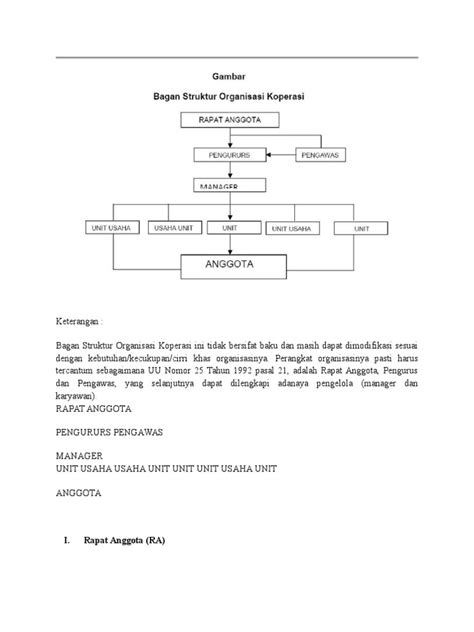 Pdf Keterangan Bagan Struktur Organisasi Kop Dokumen Tips