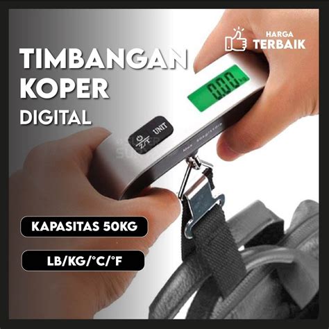 Jual Timbangan Koper Digital 50kg Silver Electronic Luggage Scale