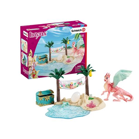 Buy Schleich Bayala Toy Dragon Island With Treasure 14 Piece Playset