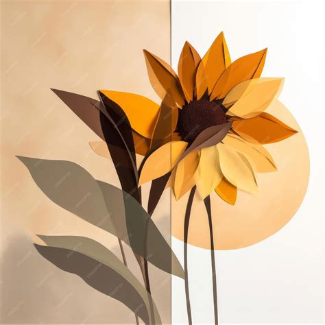 Premium AI Image | A painting of a sunflower and a white background.