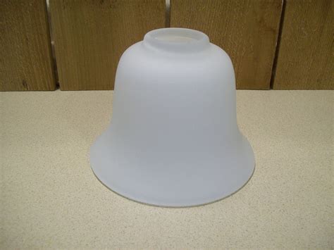 Vintage Frosted Heavy Glass Bell Shape Lamp Shade Globe Etsy