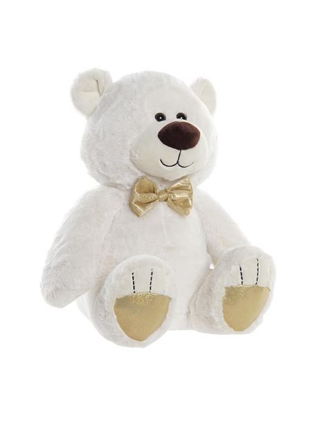 Peluche Oso Blanco Con Pajarita