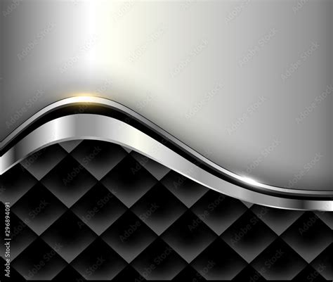 Silver black background 3d Stock Vector | Adobe Stock