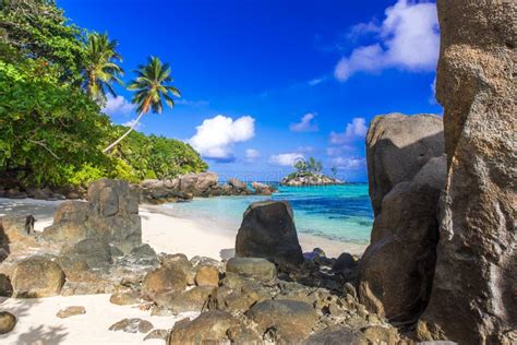 Beautiful Beach Anse Aux Pins Mahe Seychelles Stock Photo Image