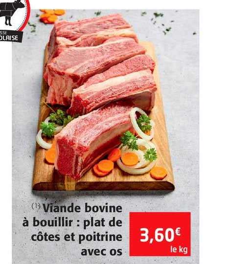 Promo Viande Bovine Bouillir Plat De C Tes Et Poitrine Avec Os Chez