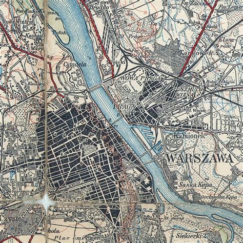 Mapa Topograficzna Okolic Warszawy WIG 1924 R Stare Mapy Warszawy I