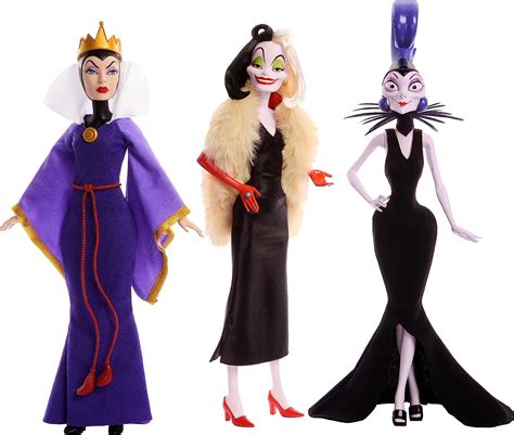 Disney Villains Pack Dolls Set With Yzma Evil Queen And Cruella De