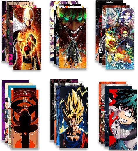 Veenshi Paper Set Of 40 Mix Anime Wall Poster For Room Long Size 12x4 5 Inch Wall Poster Of