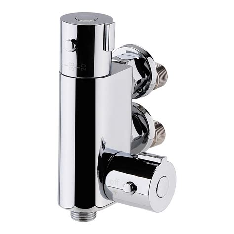 Nuie Vertical Thermostatic Bar Bottom Outlet Shower Valve Chrome