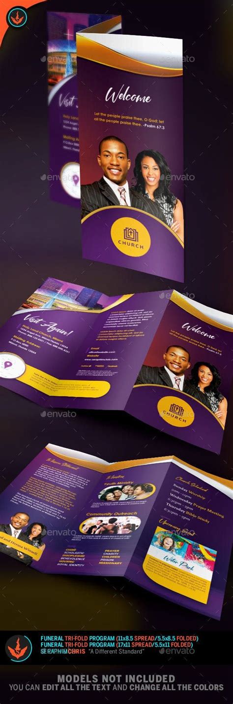 Tri Fold Church Bulletin Template