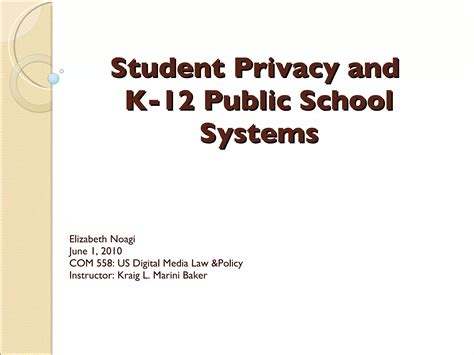 Student Privacy Presentation Ppt Free Download